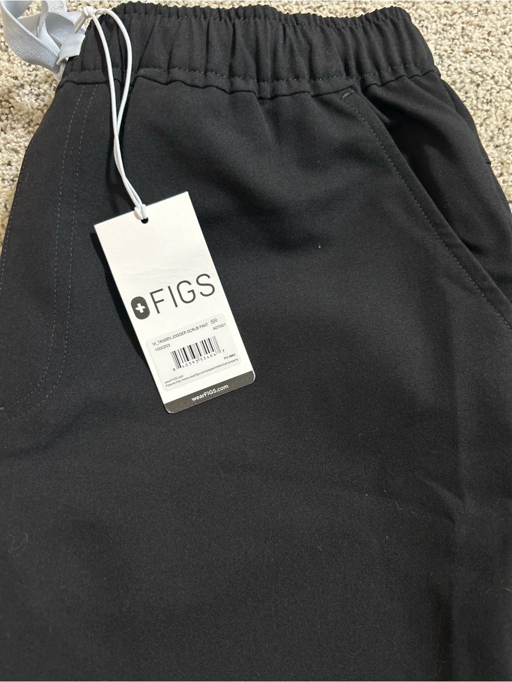 Figs Technical Collection Mens Tansen Jogger Scrub Black Pants Sz Sm NWT